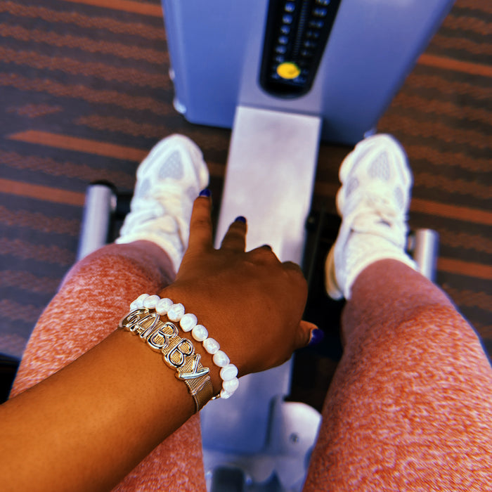 Form Band Nameplate Bracelet - Gold