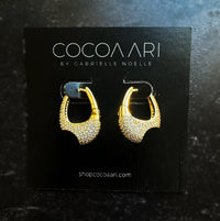 Facet Pavé Huggies — Gold