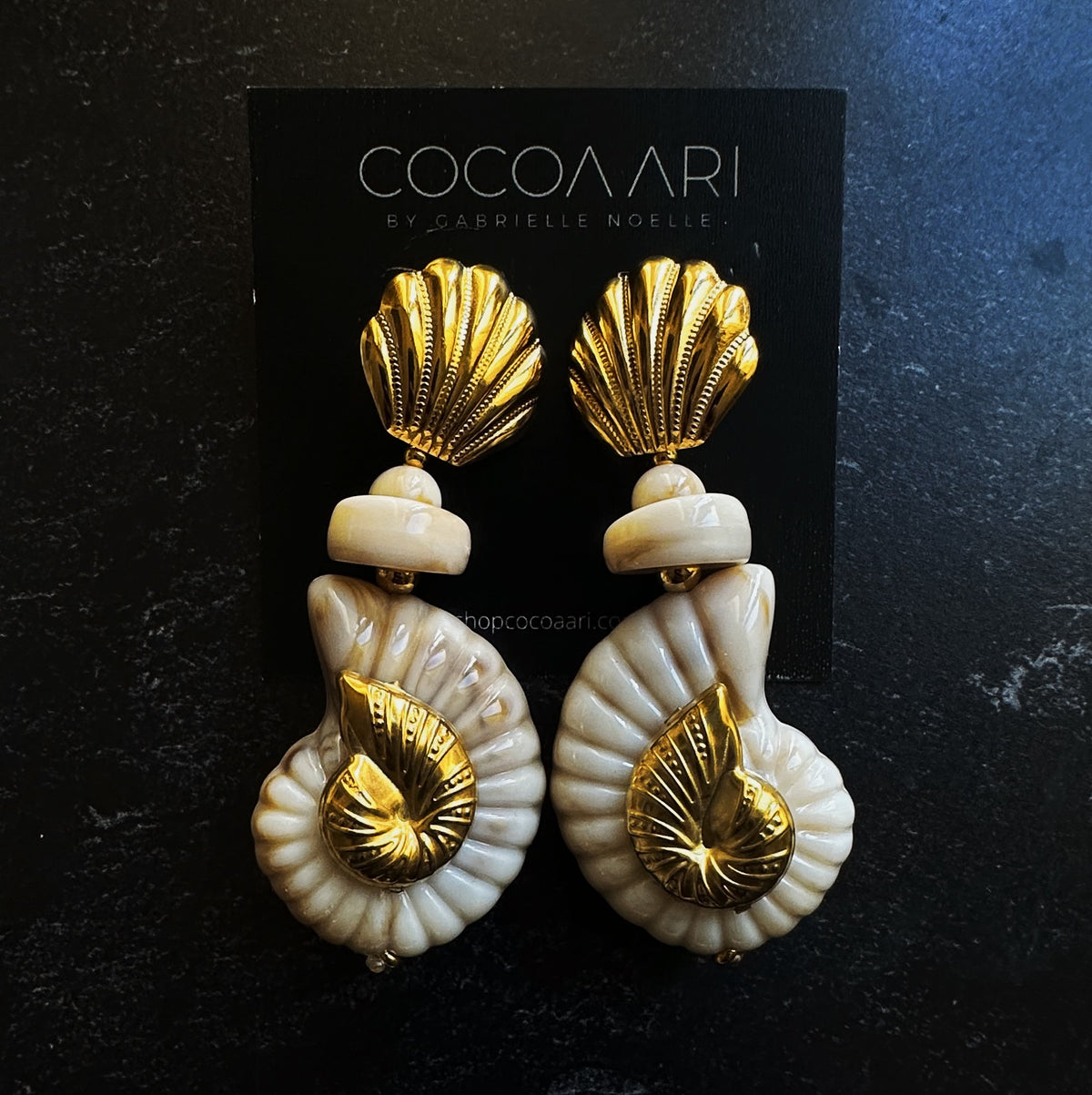The Castara Shell Drop Earrings