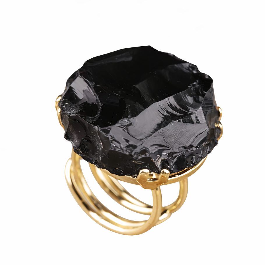 Obsidian Form Ring
