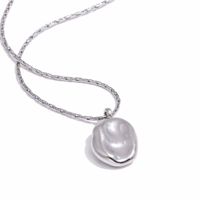 Molten Drop Pendant Necklace — Silver