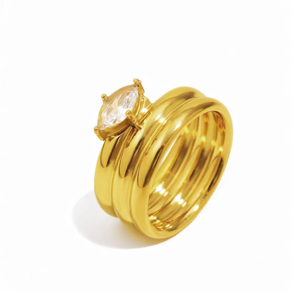 Molten Orbit Stack Ring