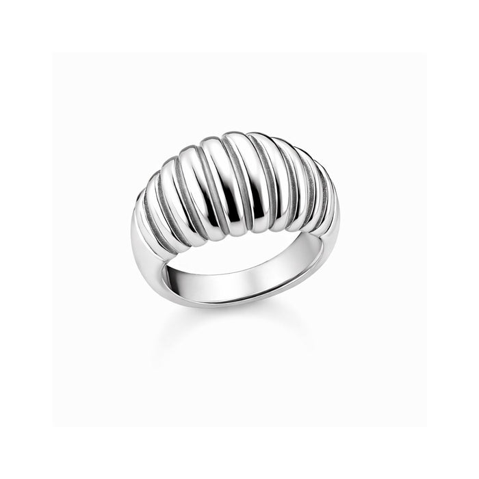 The Metro Ribbed Dome Ring
