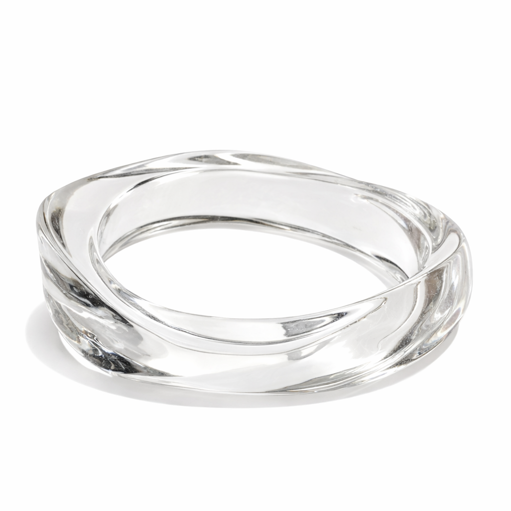 Still Aura — Clear Torsion Bracelet (Set of Two)
