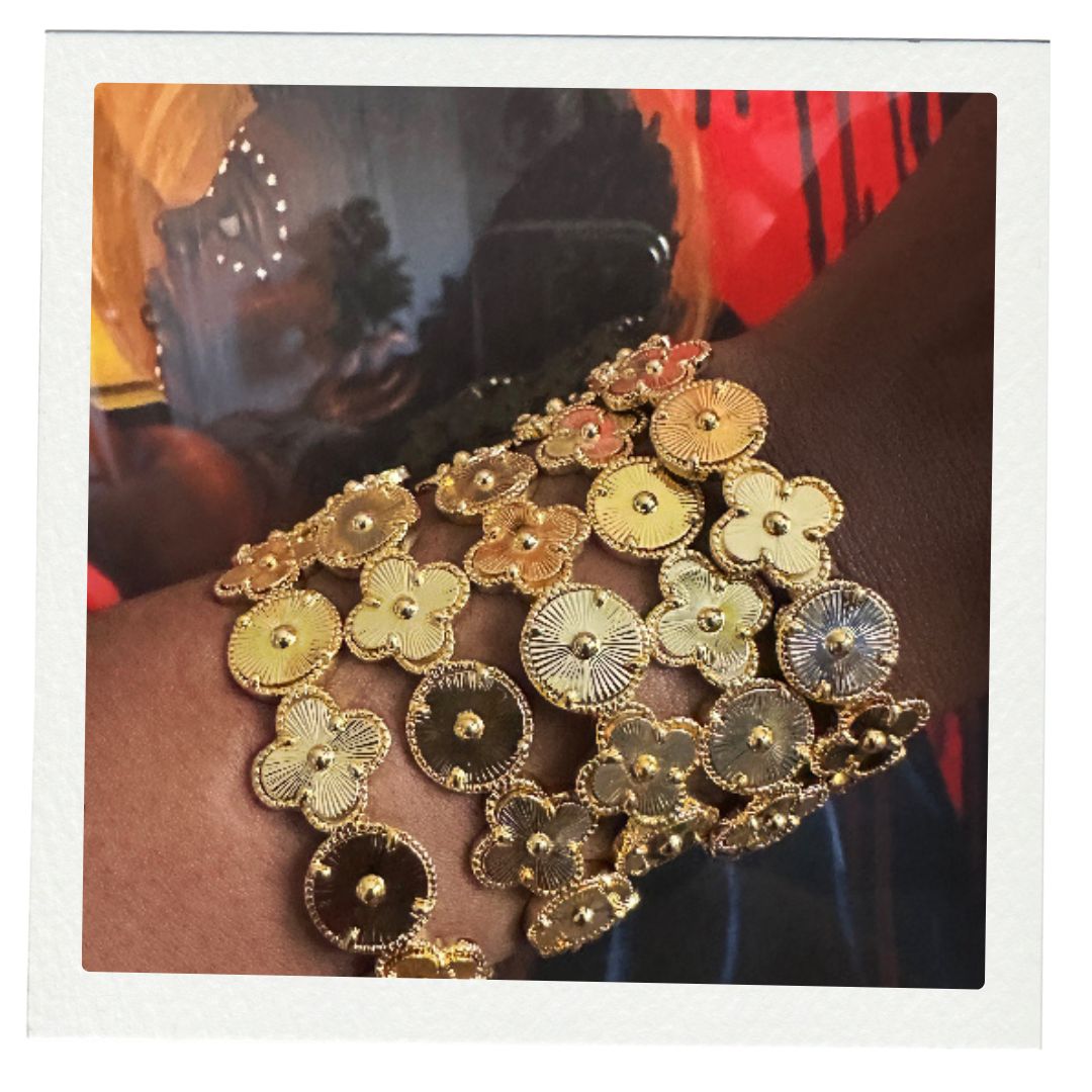 The Fleur Clover Cuff Bracelet - Gold