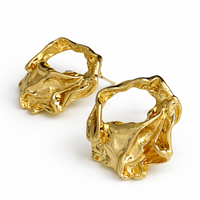molten gold earrings