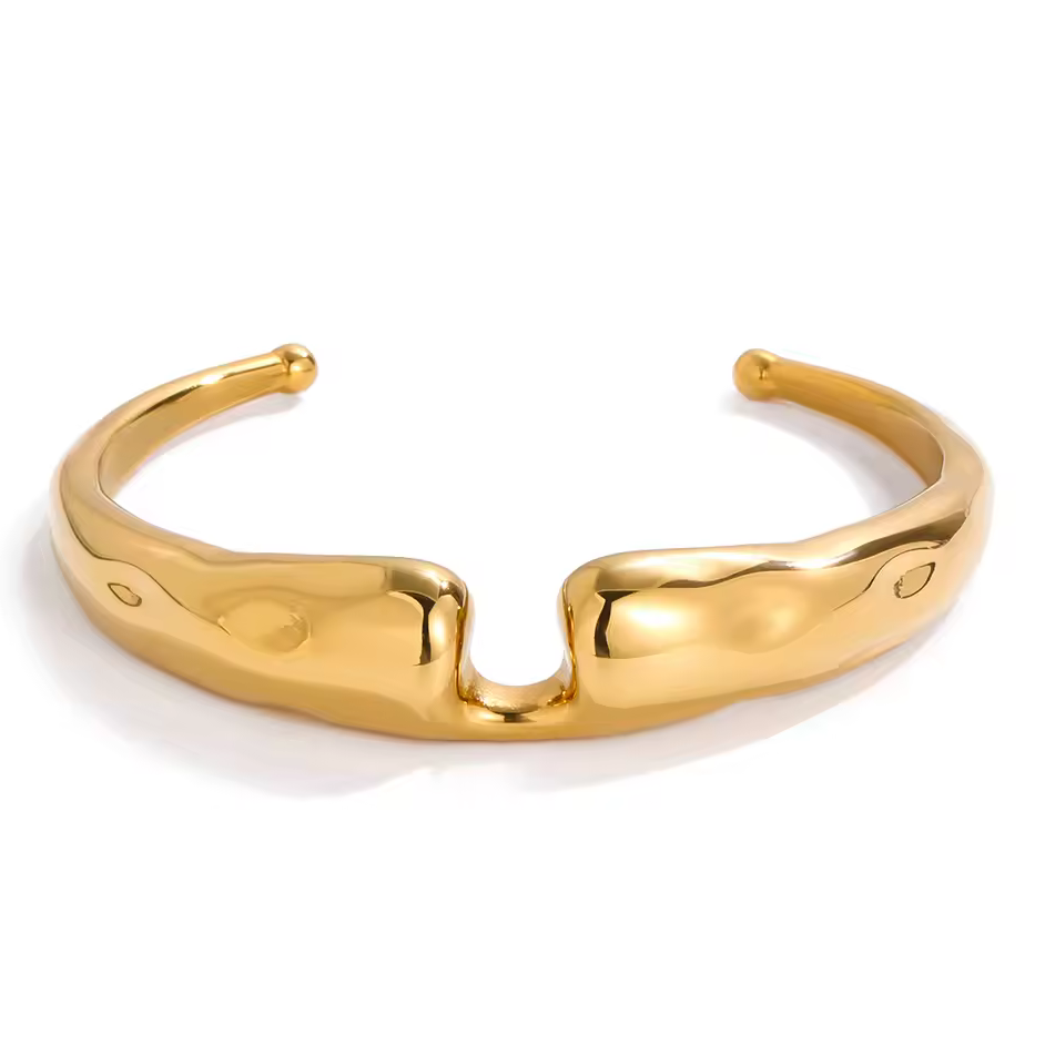 Gold bracelet cuff
