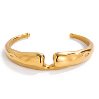 Gold bracelet cuff