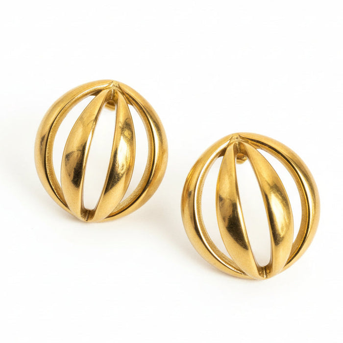 The Orbit Sculpt Studs - Gold