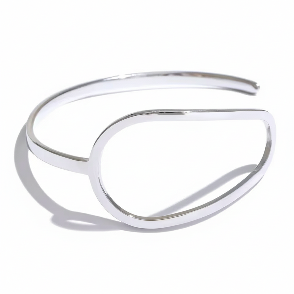Silver bracelet cuff